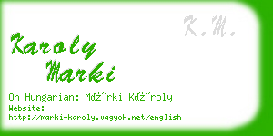 karoly marki business card